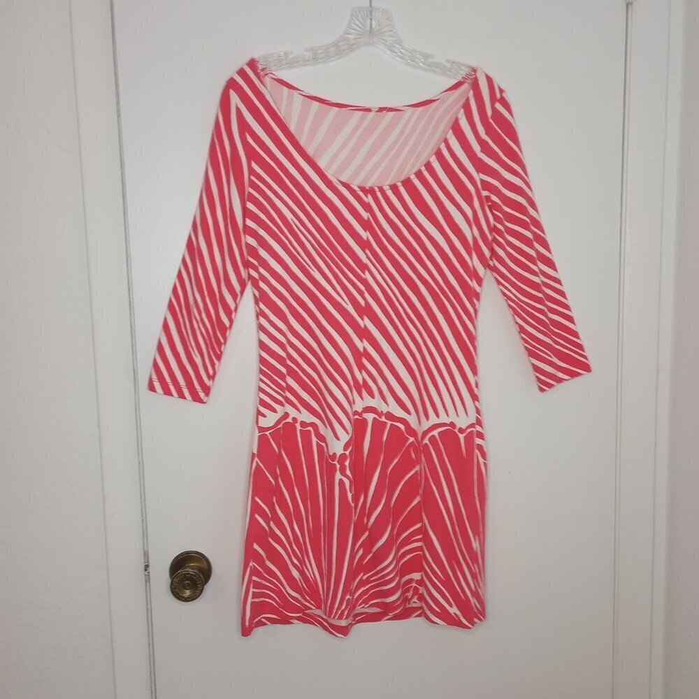 Lilly Pulitzer Topanga Dress in Watermelon Shimmy Shell Stripe - Picture 6 of 9